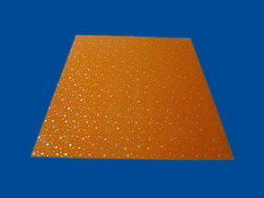 橘色镭射膜转印的PVC天花板
